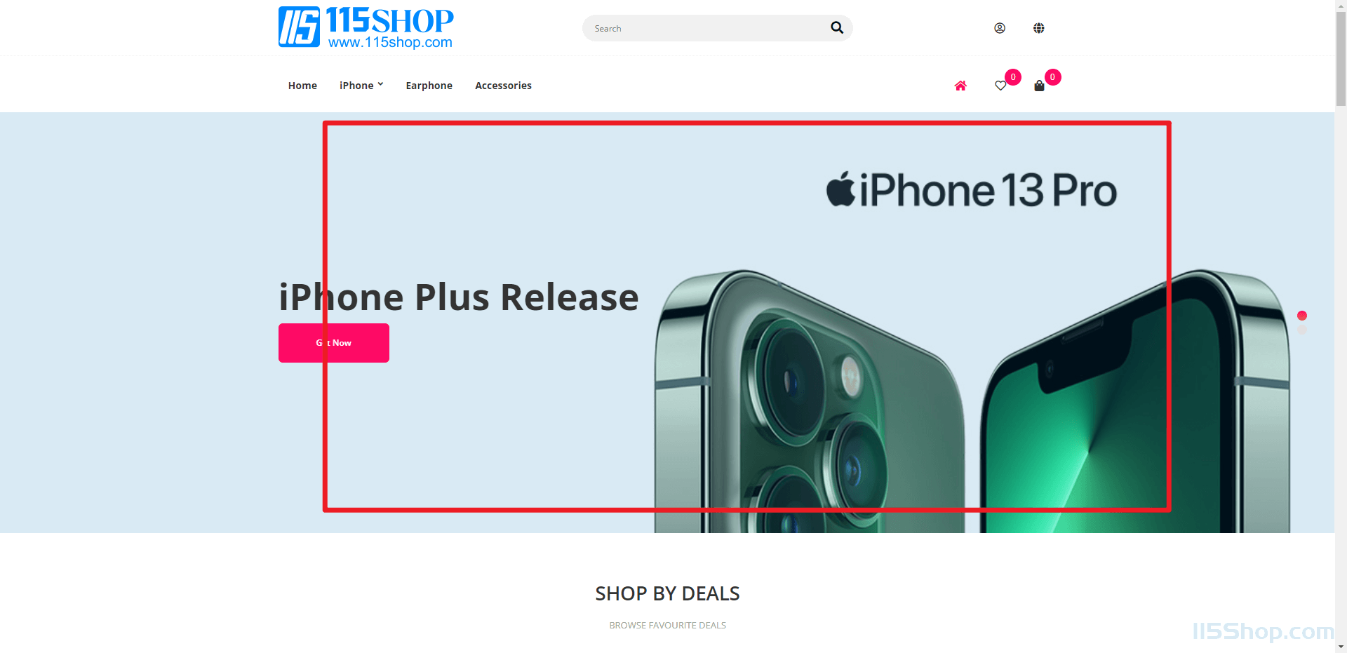 115Shop商店前台图片比例放置说明文档